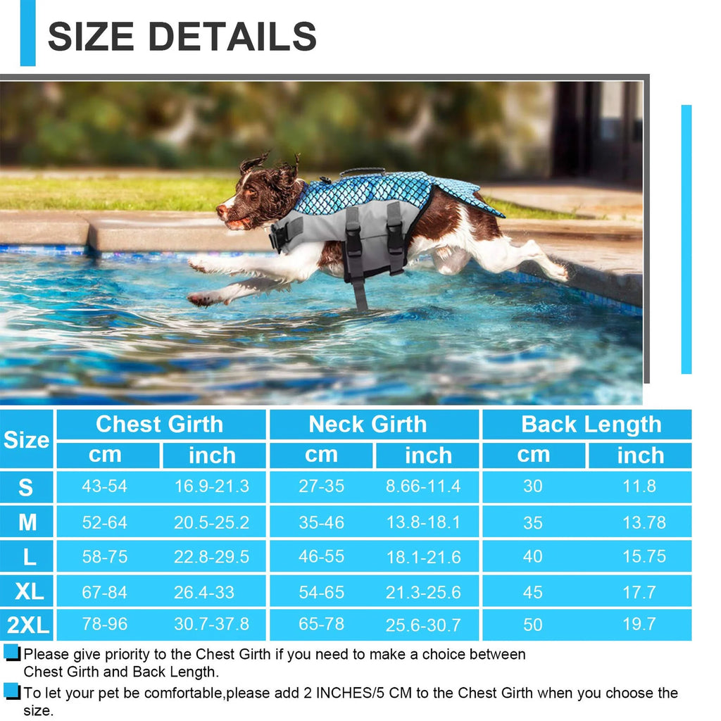 Reflective Dog Life Jacket with Rescue Handle A580170