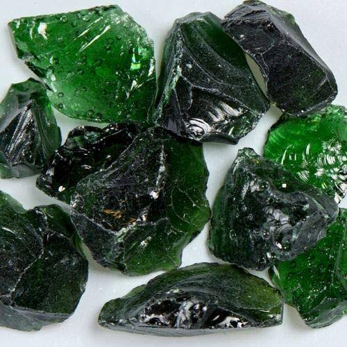 Dark Green Terrazzo Glass - 10 lbs V2608