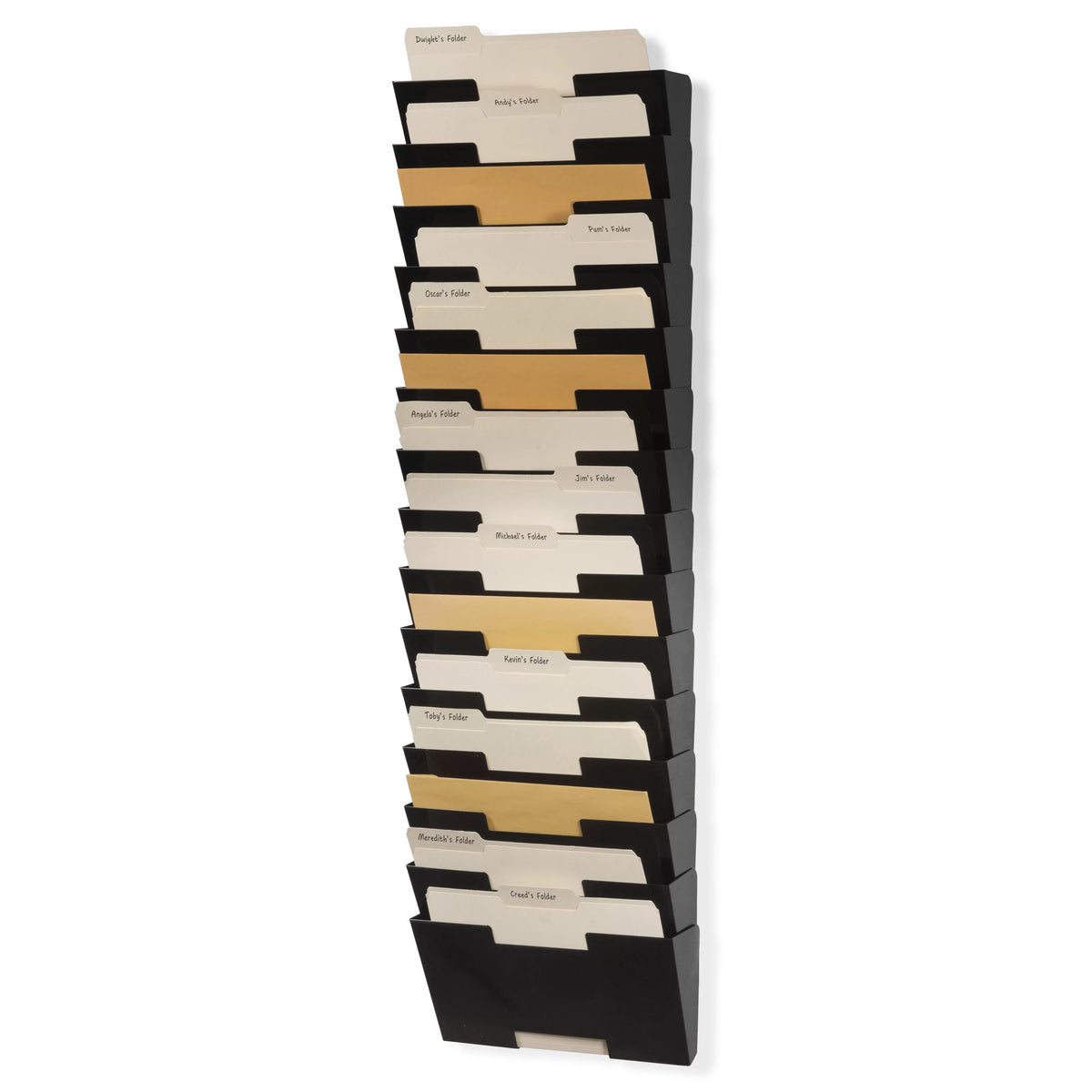Black Steel Wall Mount Magazine Rack 15 Pockets M2087