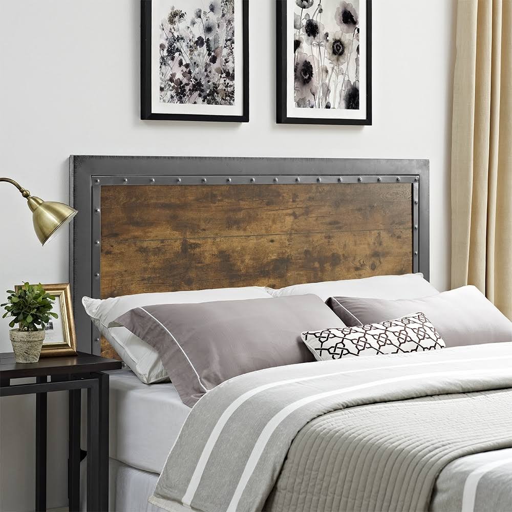 Queen Metal and Wood Headboard M171