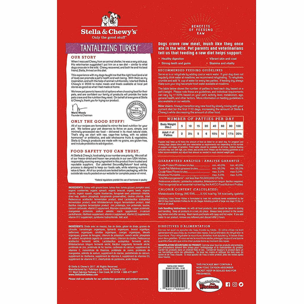 Freeze Dried Turkey Dinner Patties Dog Food I5463