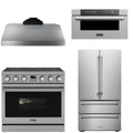 36 Electric Range, Range Hood, Refrigerator and Microwave T505207