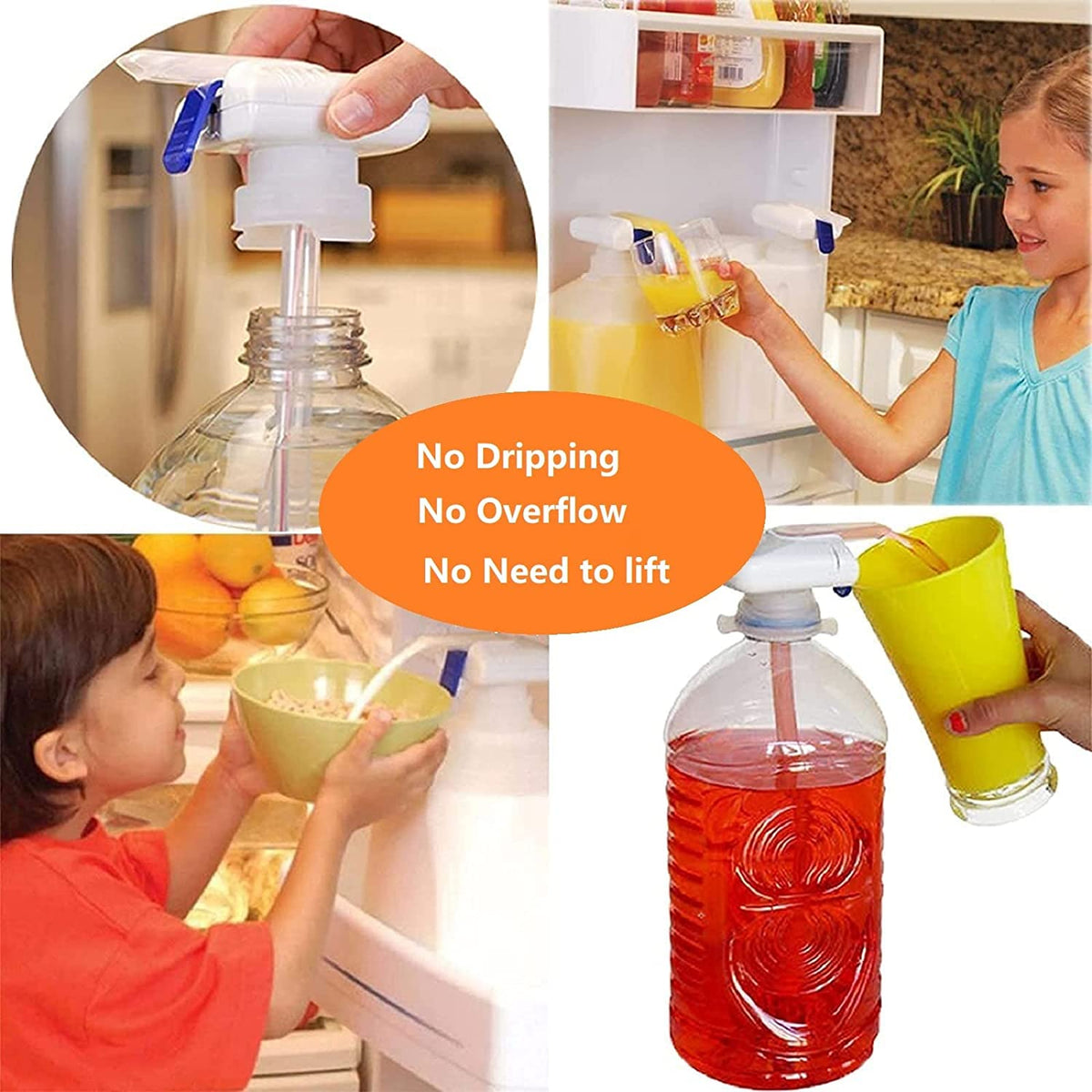 2 Pcs Automatic Drink Dispenser for Fridge Gallon E865