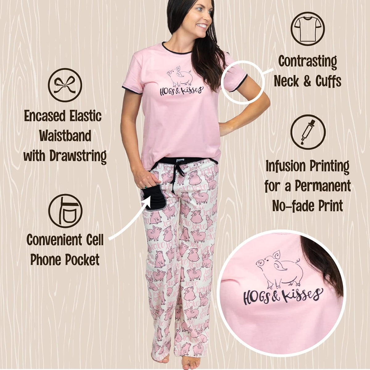 Women's Short Sleeve Pajama Set V97746