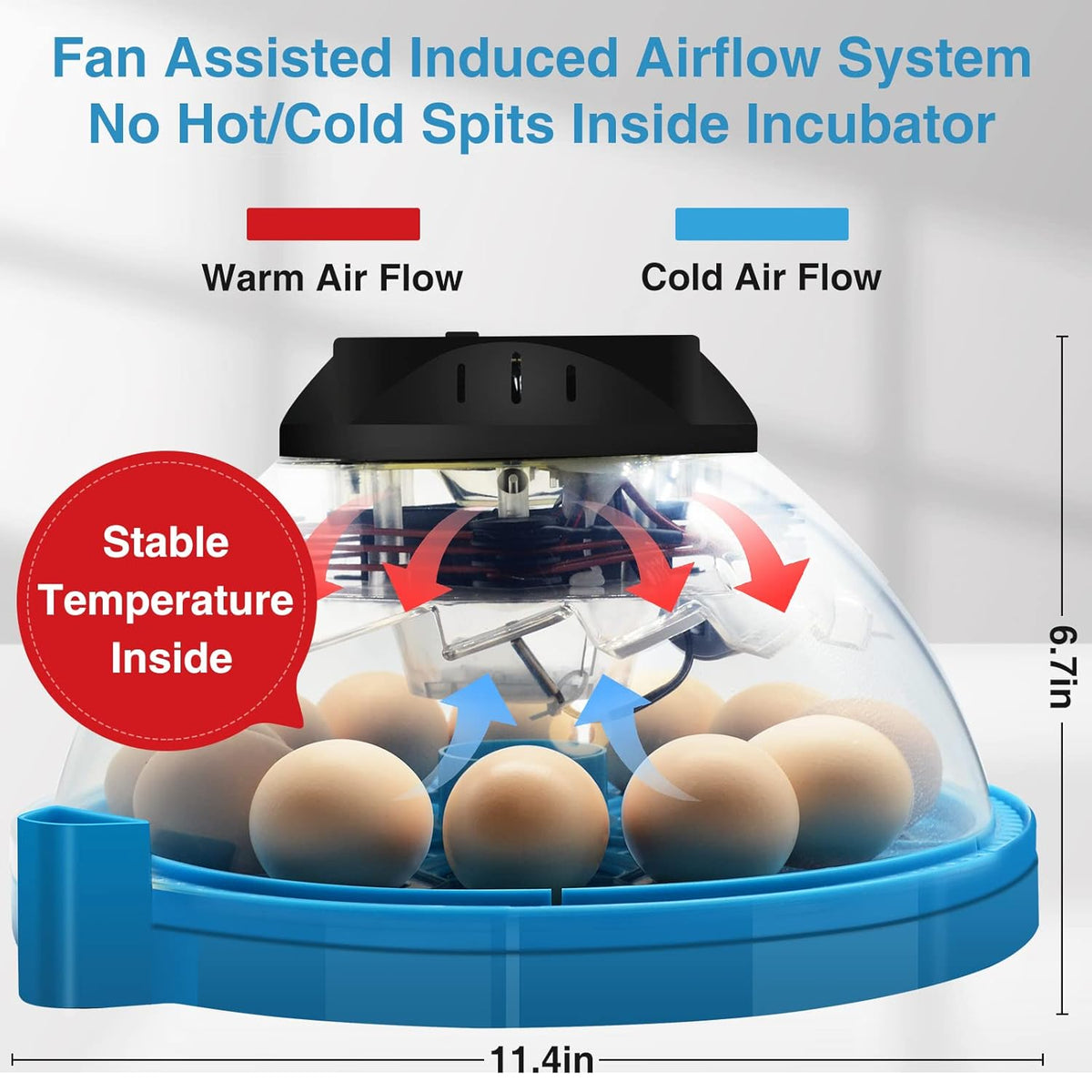 2 Pc Automatic Egg Incubator with Humidity Display Q4326