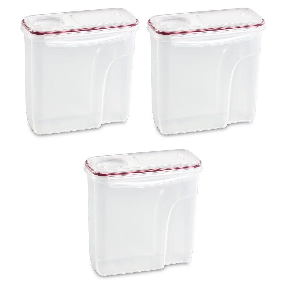 Clear 3-Pack 6 Qt. Cereal Storage Container O624346
