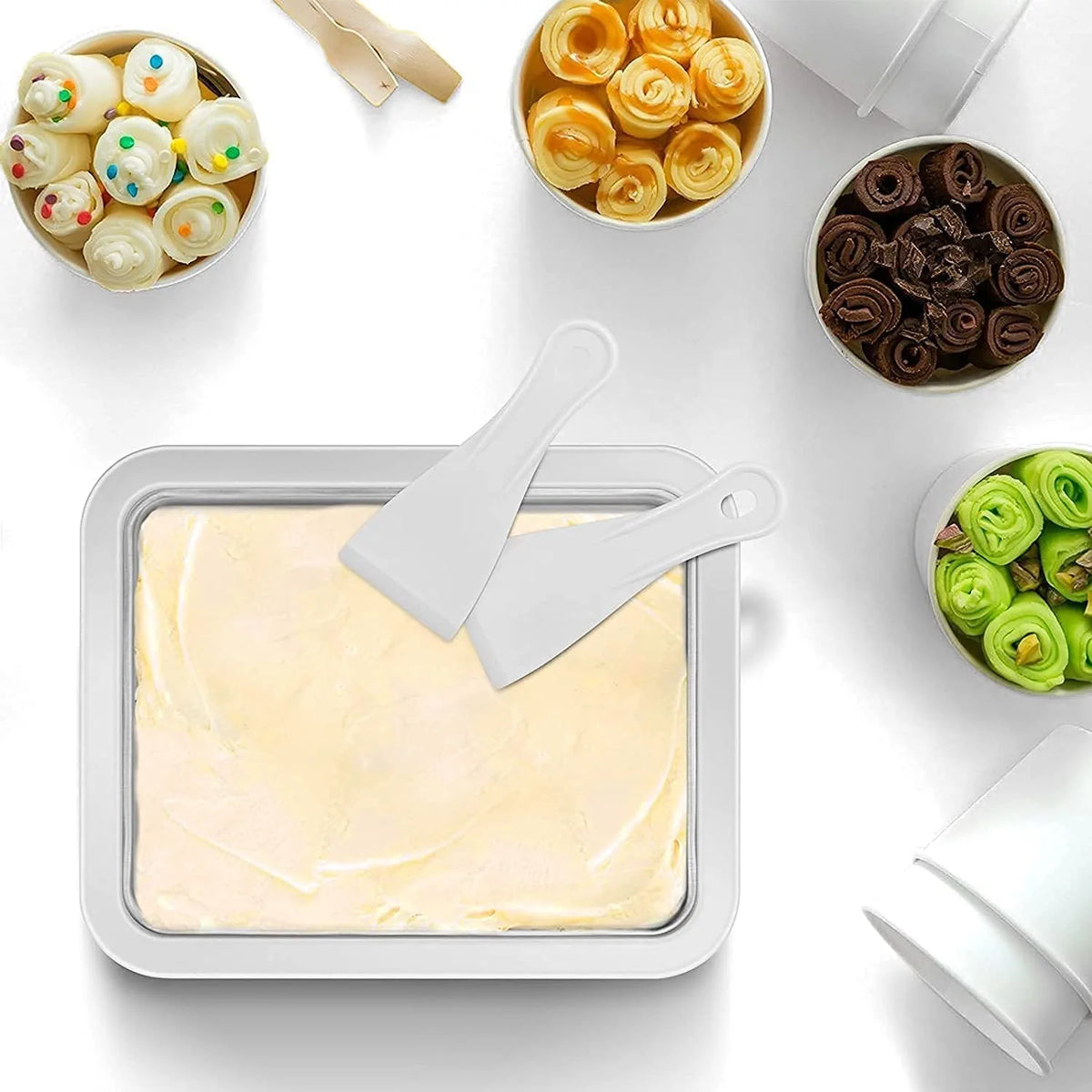 Ice Cream Roll Maker with 2 Spatulas S862650