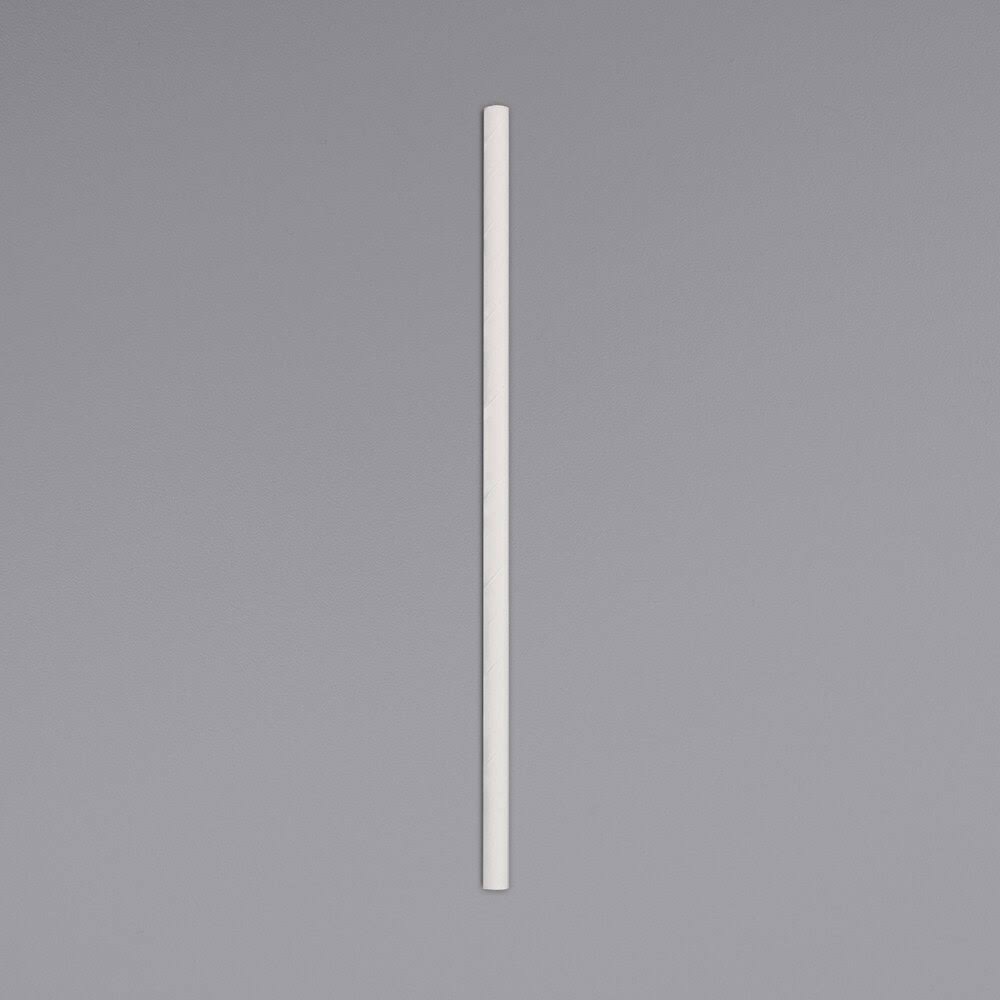 Giant White Wrapped Paper Straw - 2200/Case V34010