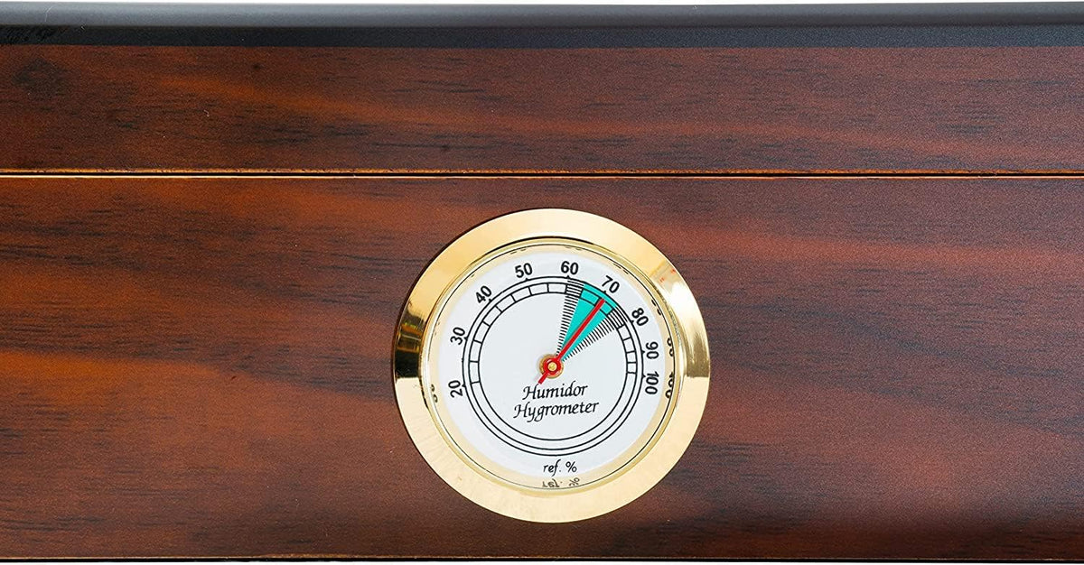 Walnut Spanish Cedar Box with Hygrometer and Humidifier, Pack of 2 C943113