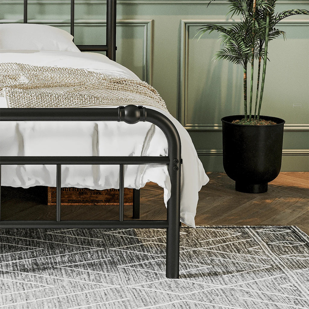 King Bed Frame with Headboard and Footboard X927805
