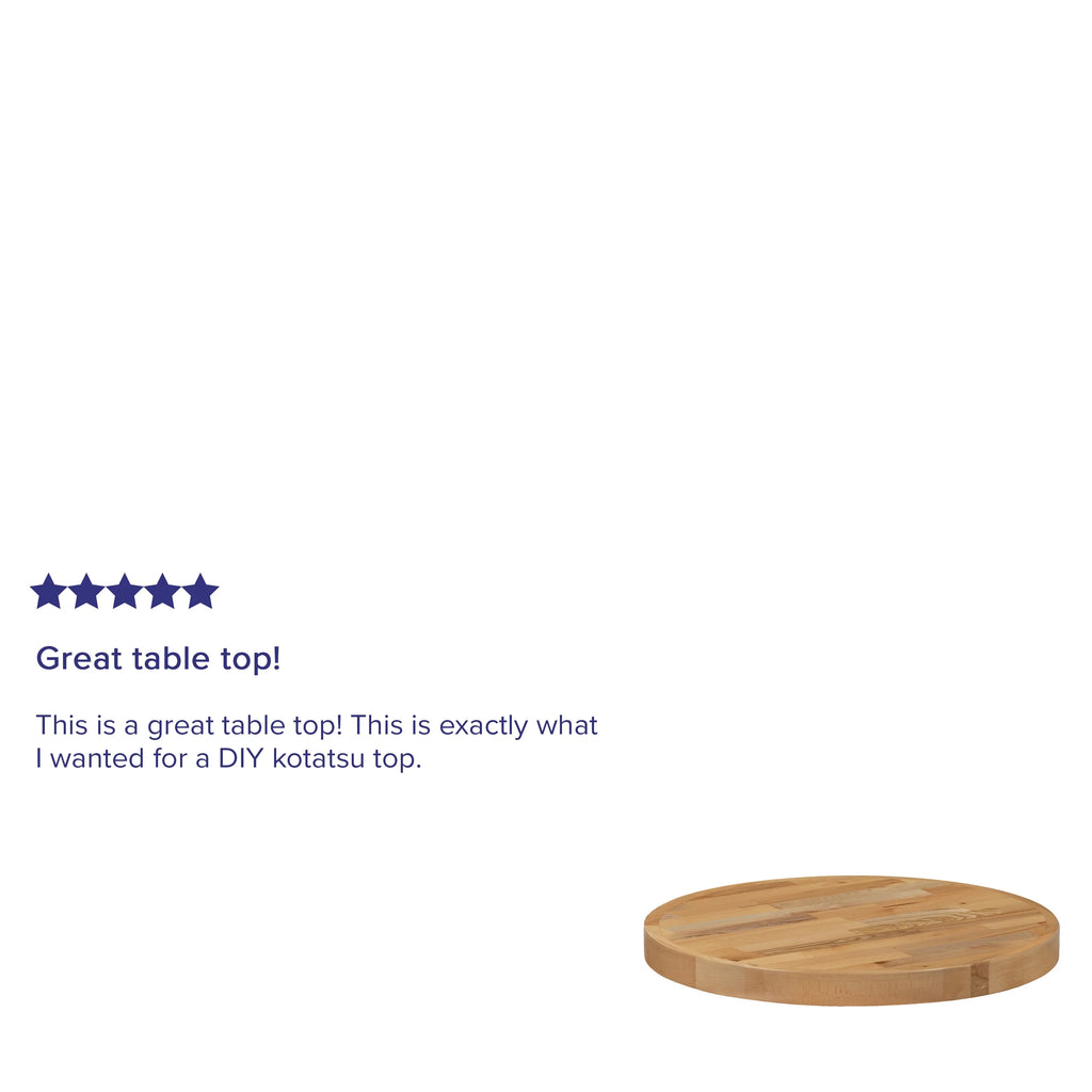 24" Round Butcher Block Style Table Top X625