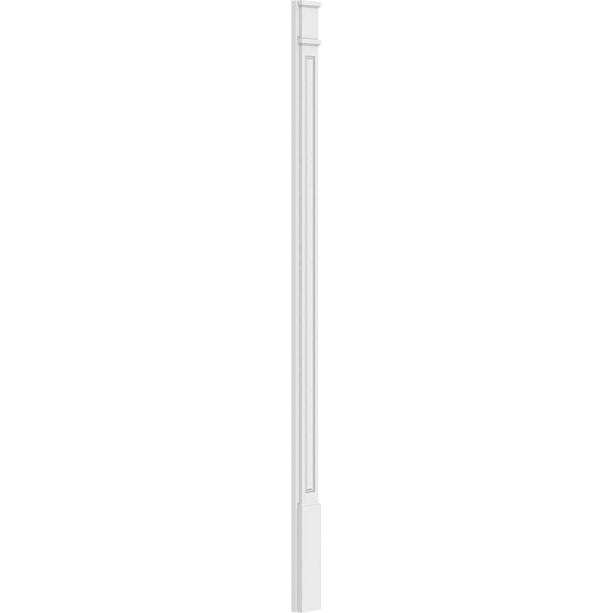 Raised Panel PVC Pilaster with Decorative Capital & Base (Pair) F605