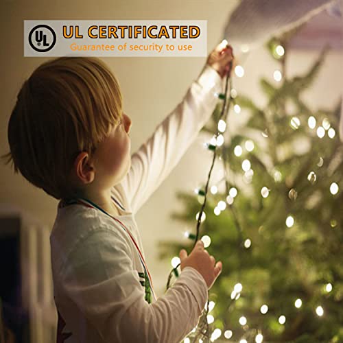 25ft 50 Counts Cool White LED Christmas Lights Outdoor Waterproof Green Wire U7075