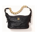 Black Calfskin Leather Hobo Bag C800534