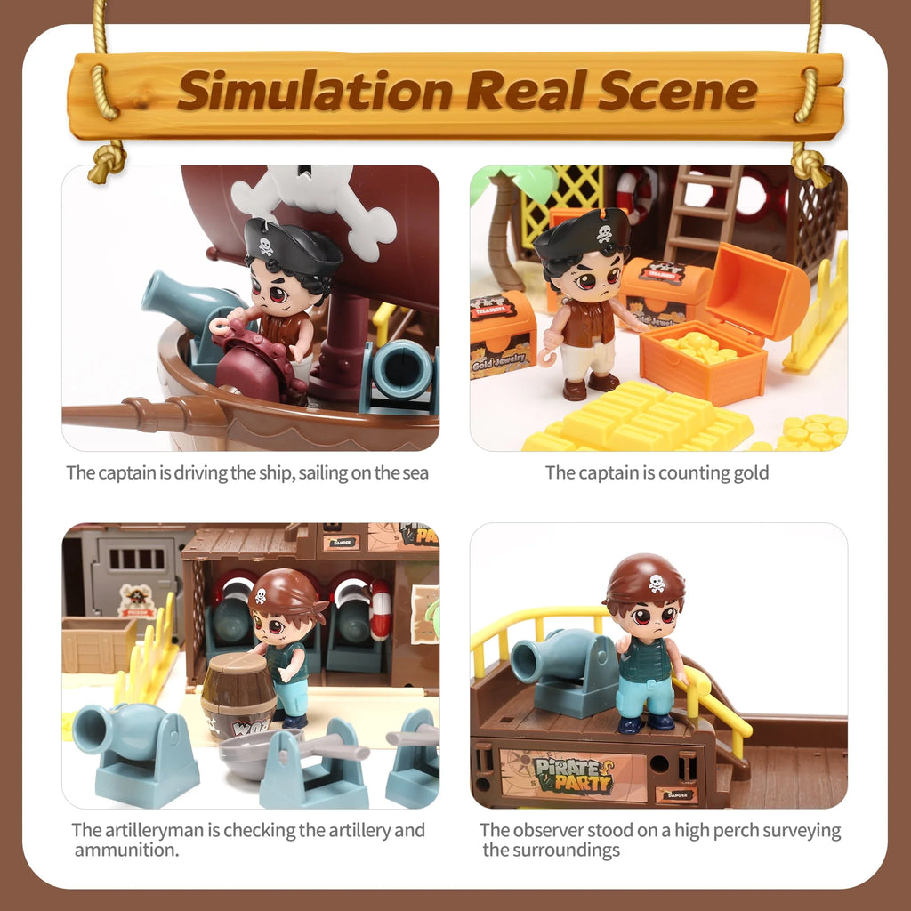 Brown Pirate Boat Toys C842767