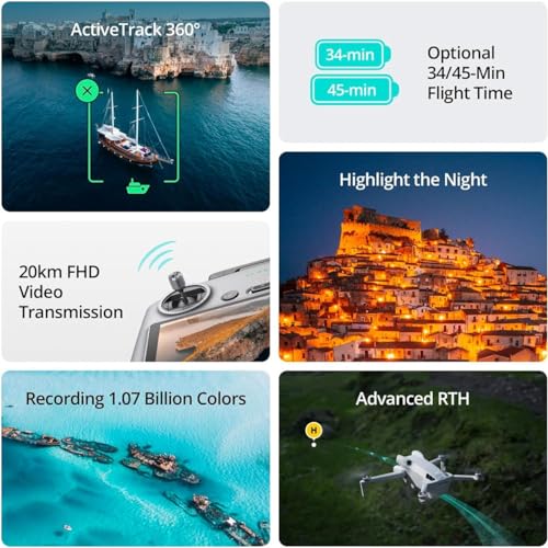 Folding Mini-Drone with 4K HDR Video Camera, Under 249 g, 34 Mins Flight Time W8911