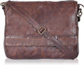 Vintage Leather Messenger Bag Document Briefcase Satchel D82437