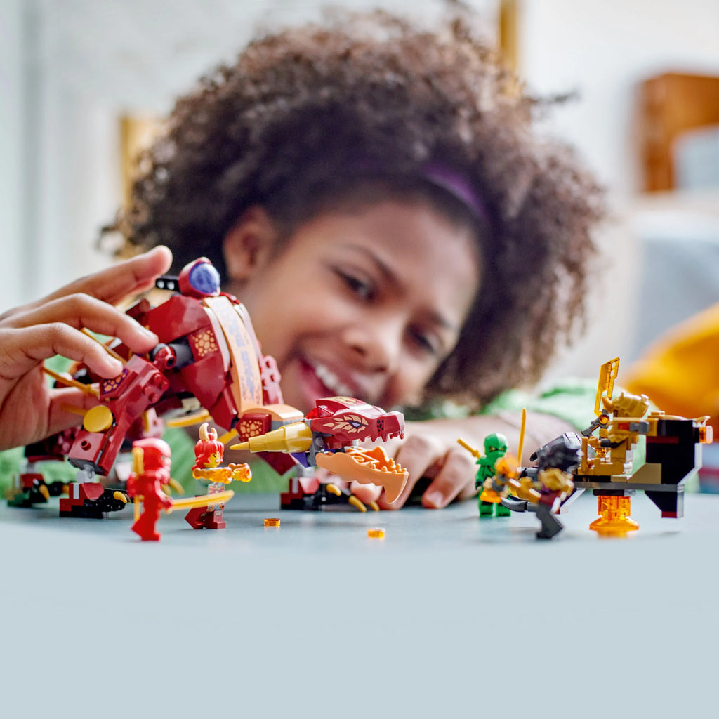 Transforming Lava Dragon Building Toy Set with Minifigures O79541