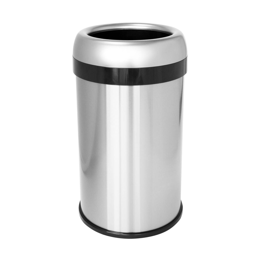 Stainless Steel 16-Gallon Round Open-Top Trash Can T388408