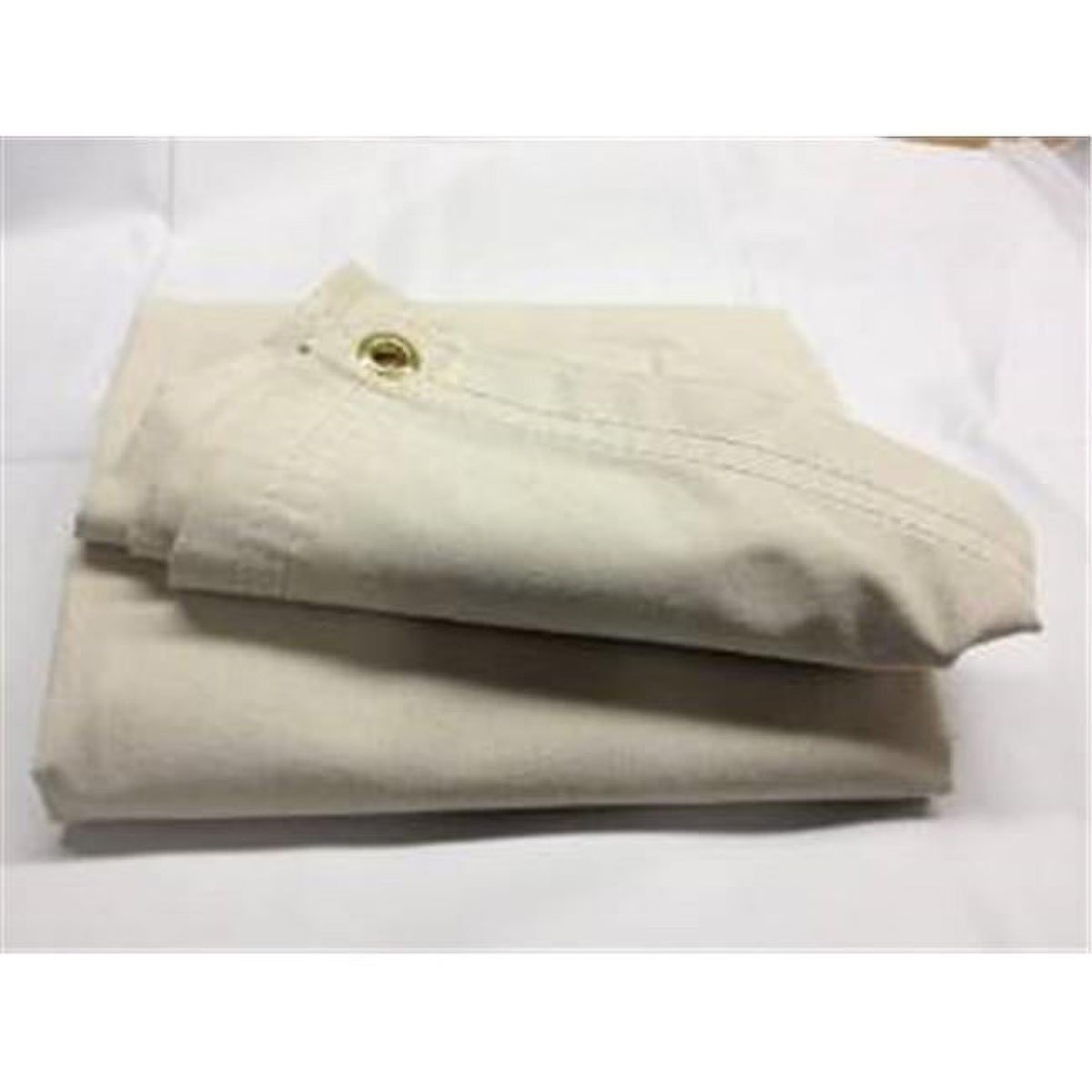 White 8 x 10 ft Canvas Tarp Cloth A958582