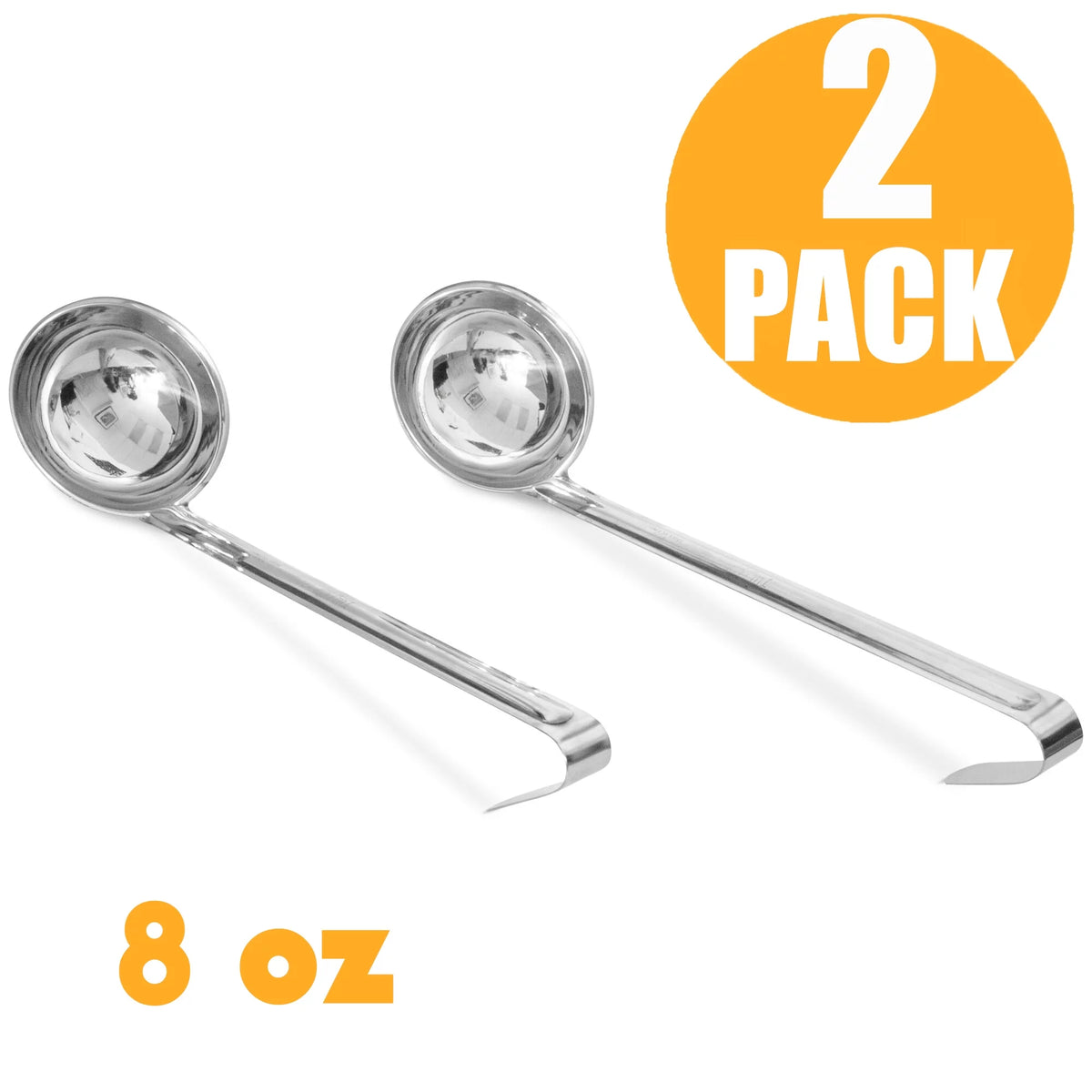 2 Pack 8 Oz Stainless Steel Soup Ladle Z396