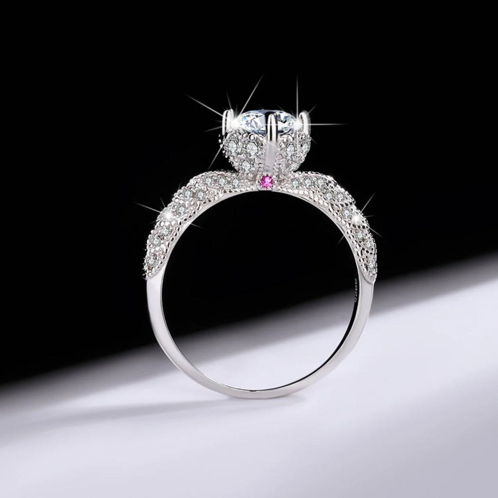 1ct VVS1 Moissanite Engagement Ring S925 Sterling Silver Z967