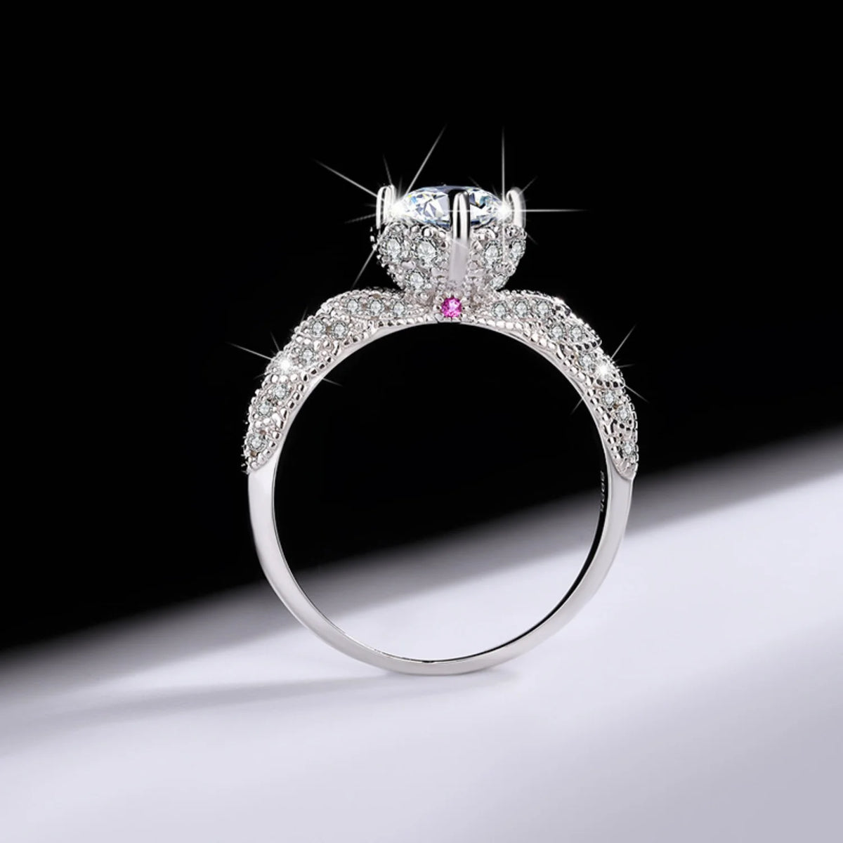 1ct VVS1 Moissanite Engagement Ring S925 Sterling Silver Z967