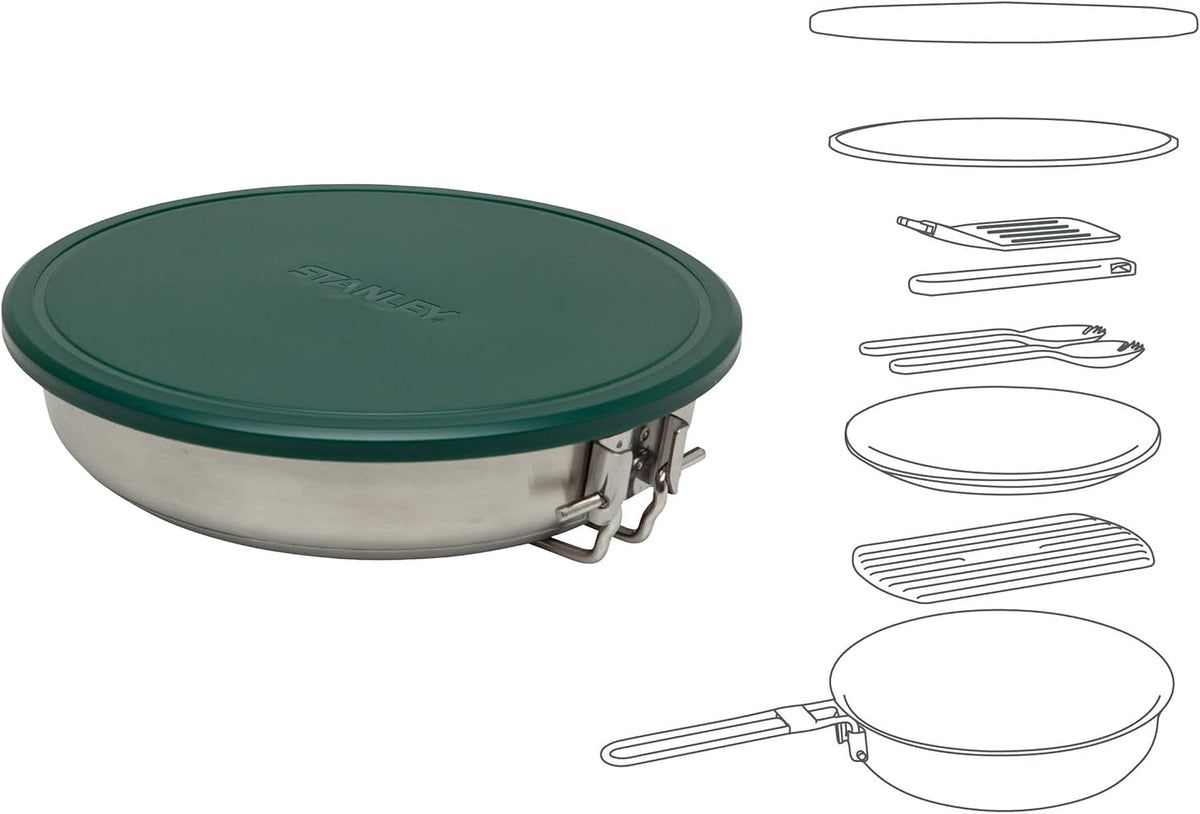 9 Piece Stainless Steel Camp Cookware Set J2885