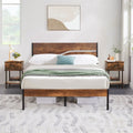 3-Piece Full Bedroom Set with Platform Bed Frame and 2 Nightstand L243