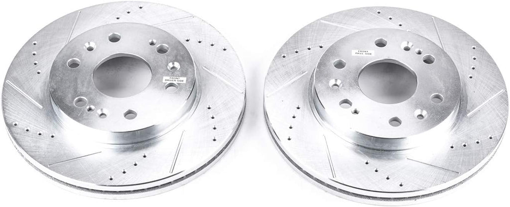 Front Evolution Drilled & Slotted Rotor Pair Q2599