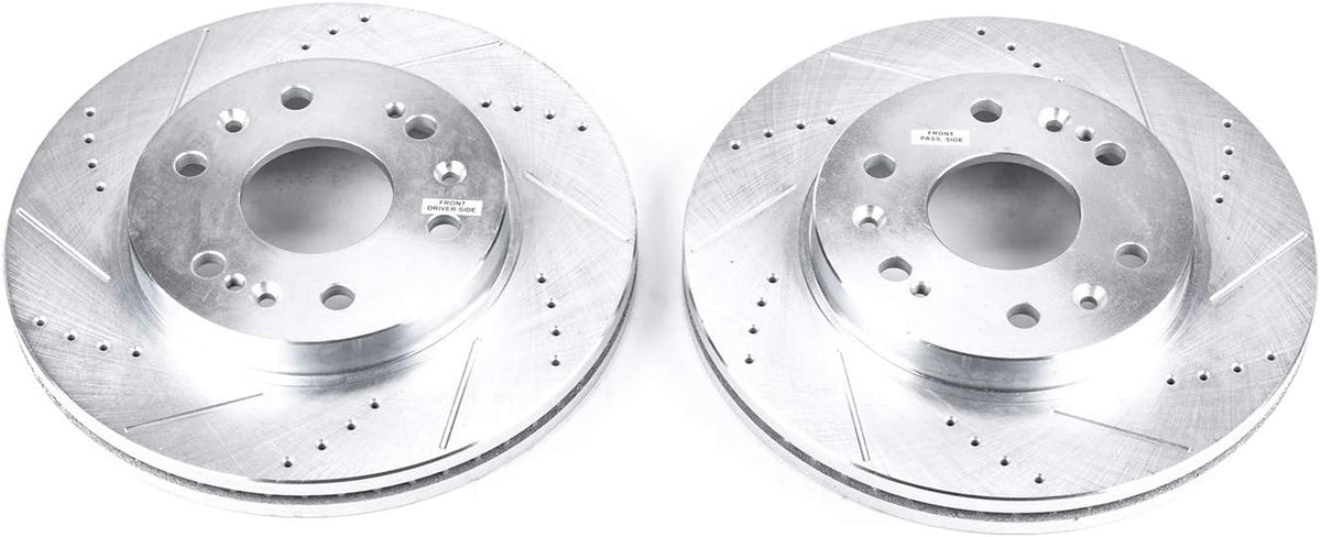 Front Evolution Drilled & Slotted Rotor Pair Q2599