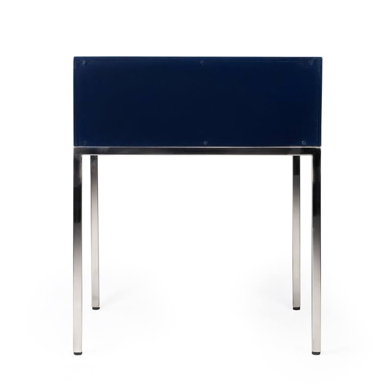 Blue & Silver End Table D7203