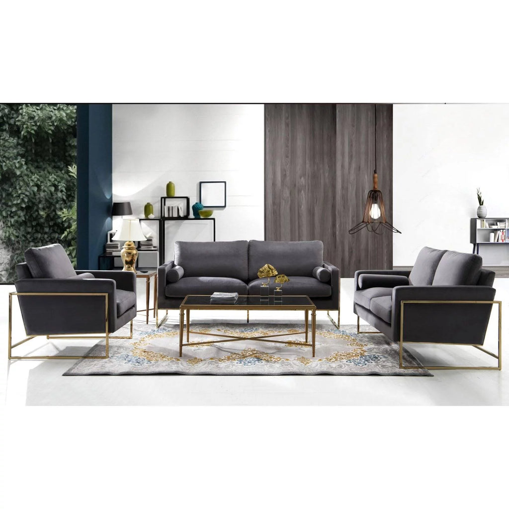 Navy Velvet Loveseat P265