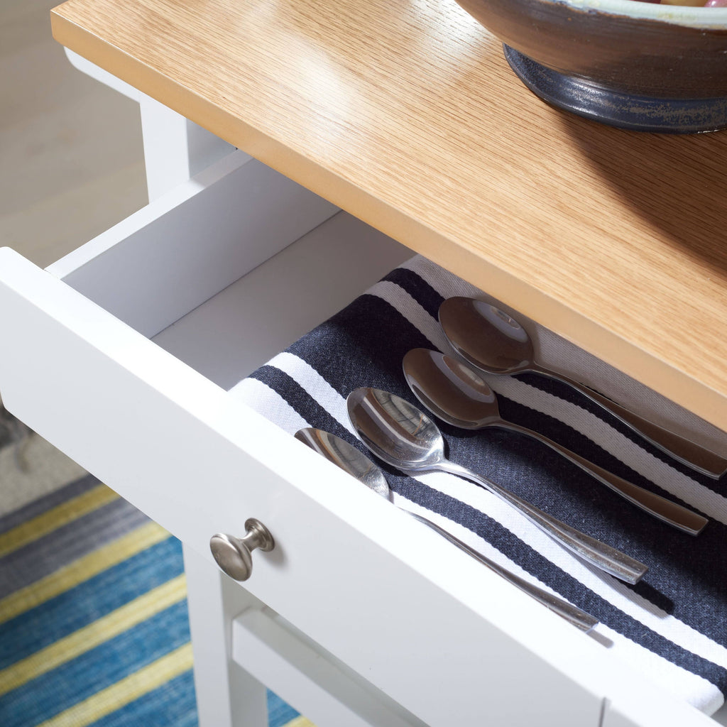 Black 2 Drawer 3 Shelf Kitchen Cart N98401