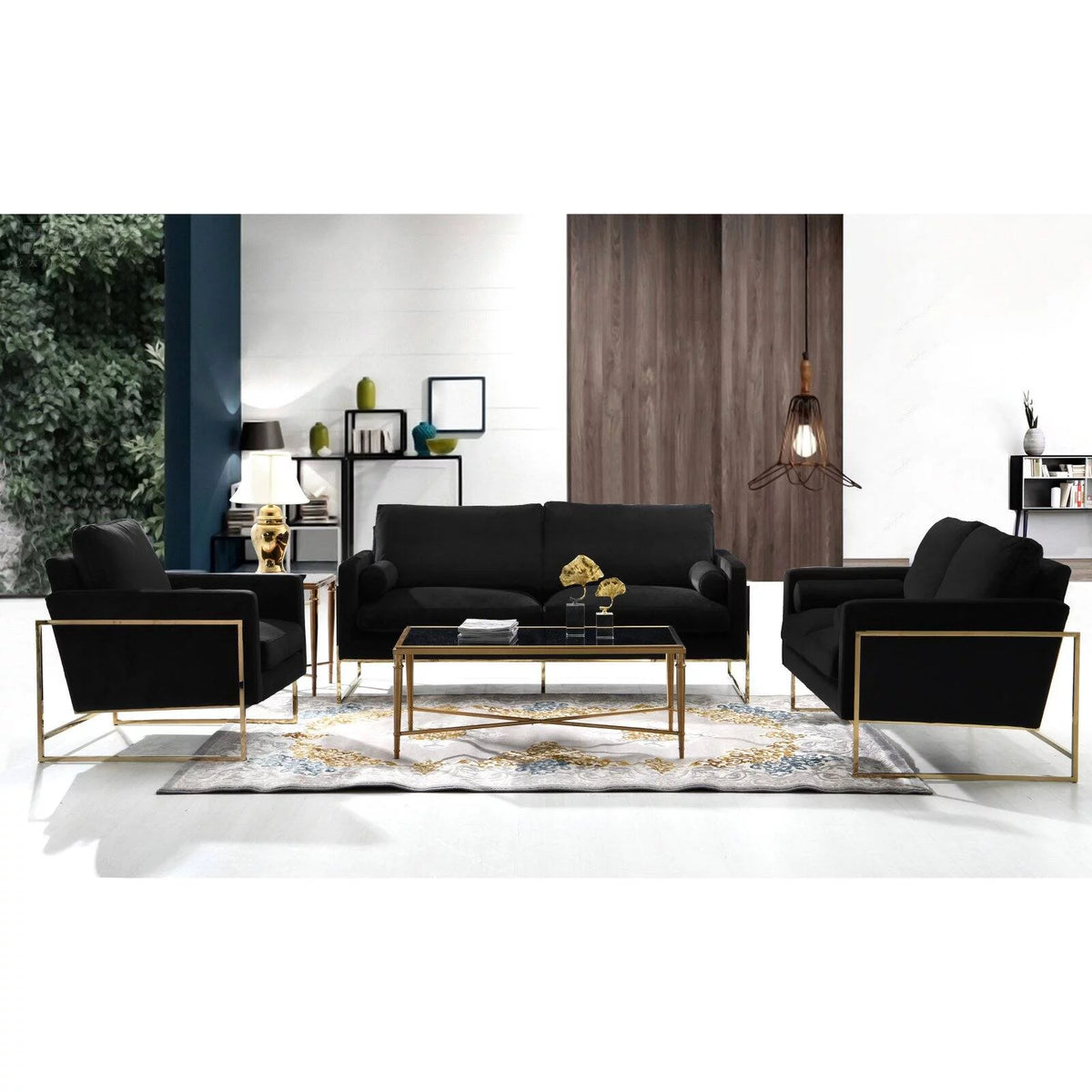 Navy Velvet Loveseat P265