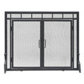 Black Fireplace Screen V385