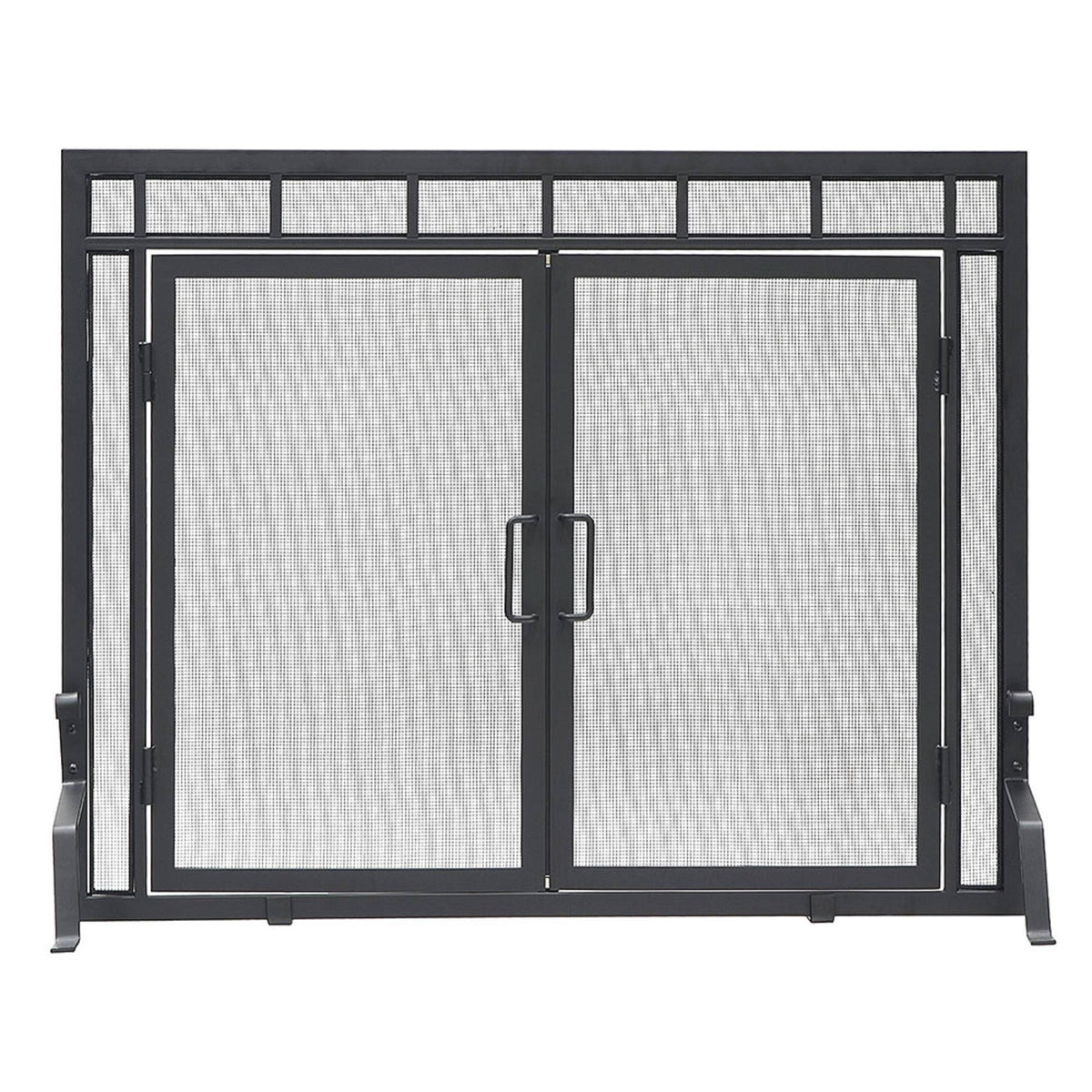Black Fireplace Screen V385