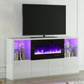 White Electric Fireplace TV Stand up to 75" V57773