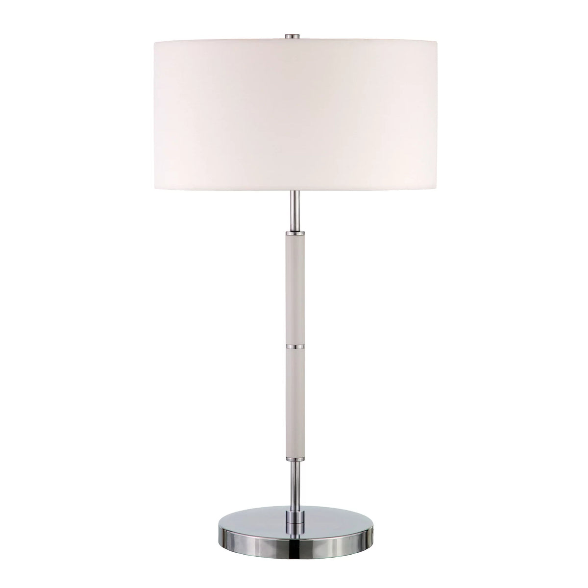 Minimalist Bedside Table Lamp with Linen Drum Shade V63677