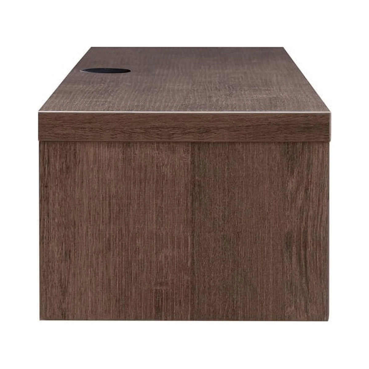 Walnut Oak Wood Floating TV Stand with Storage T294895