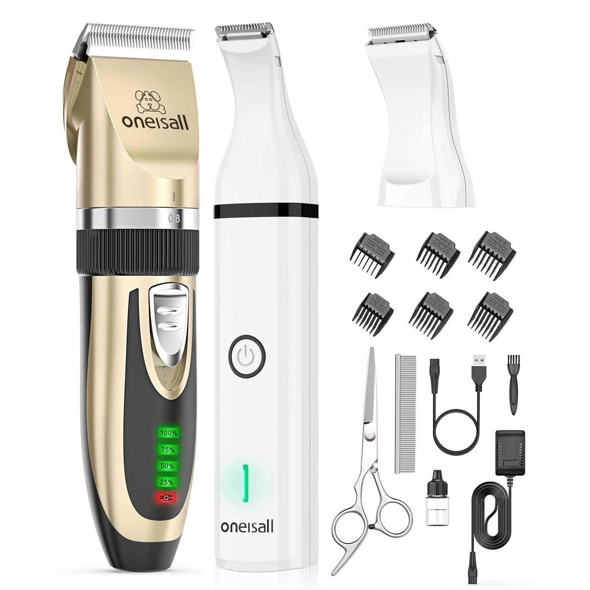 Dog Clippers and Paw Trimmer Kit 2 in 1 Low Noise Cordless X5835