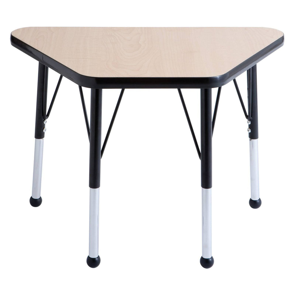 18in x 30in Trapezoid Adjustable Activity Table Oak/Black L323