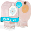 20 PCS One-Piece Drainable Ostomy Bags with Odor Barrier H587