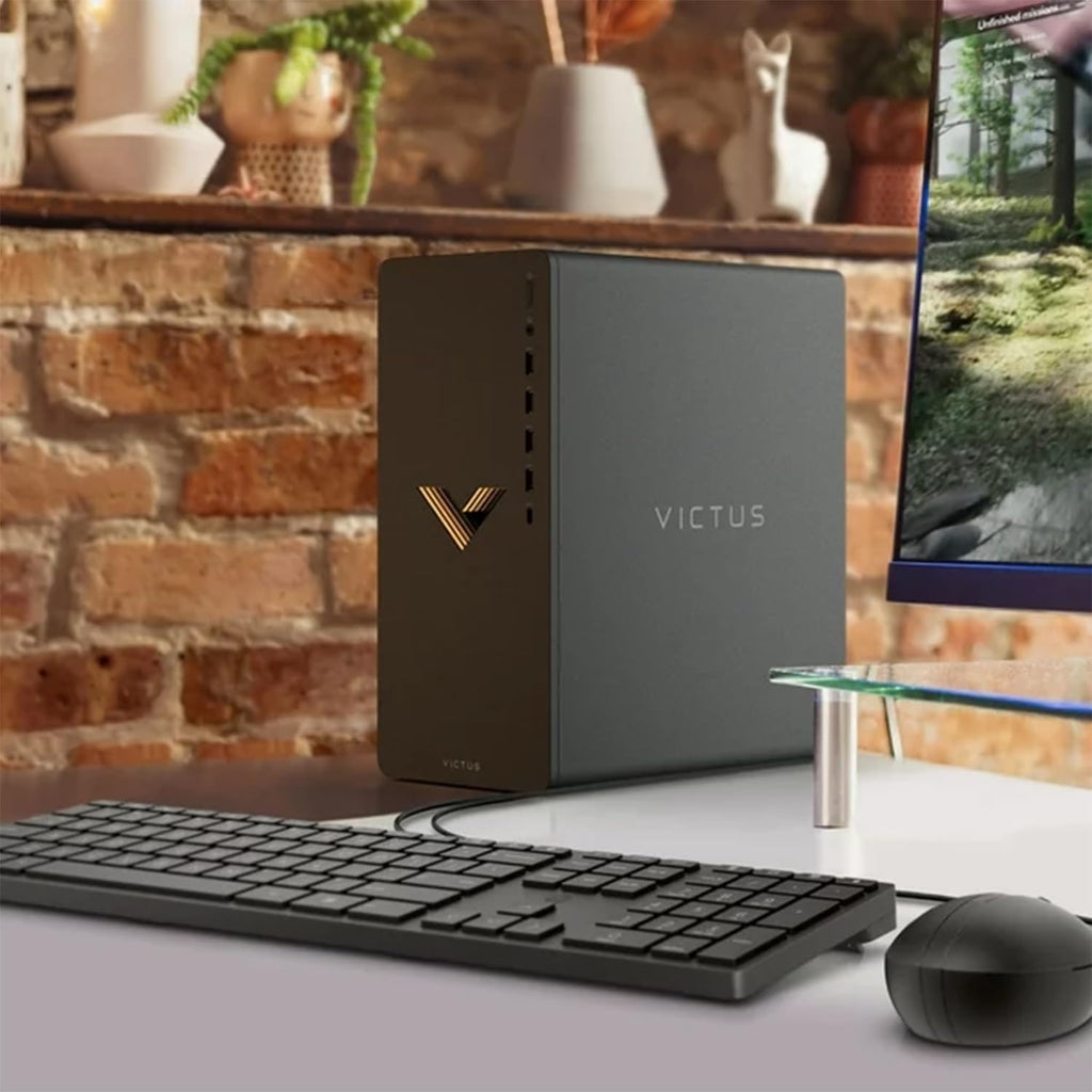 Black Gaming Desktop with AMD Ryzen 5 5600G, AMD Radeon RX 6400, 16GB RAM, 512GB SSD + 1TB HDD, Windows 11 Home G8052