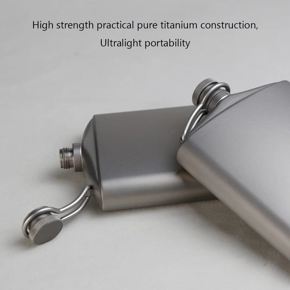 Ultralight Ti Flat Bottle with Screw Clip Z9719