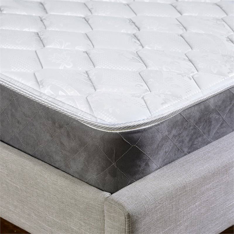 White Fabric King Tight Top Mattress I335