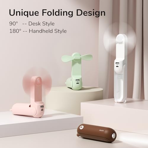 Handheld Mini Fan 3 IN 1 USB Rechargeable Pocket Fan Pink A22177