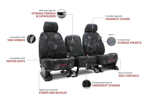 ShearComfort Custom Kryptek Neo-Supreme Seat Covers Compatible with Chevy Silverado (2020-2022) for 40/20/40 w/Non-Removable Headrests, Folddown Center Console and Center Underseat St... E677470