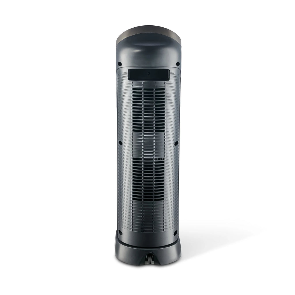 23" 1500W Oscillating Ceramic Space Heater with Timer, Remote, Silver T5956