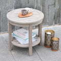 Solid Teak Round Side Table T87691